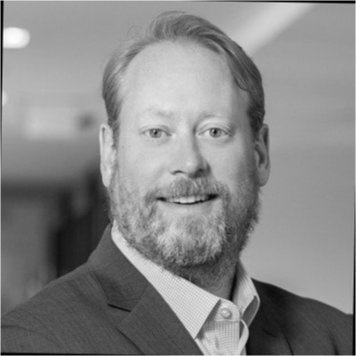 Headshot of Kevin Clark, greyscale